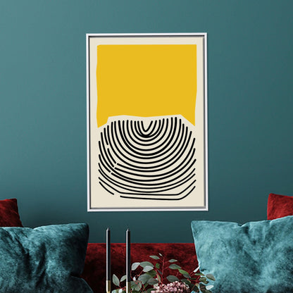 Black Abstract Minimalist Geometric Canvas Print