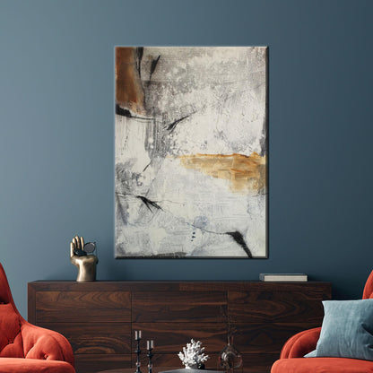 Beige White Abstract Texture Calm Canvas Print