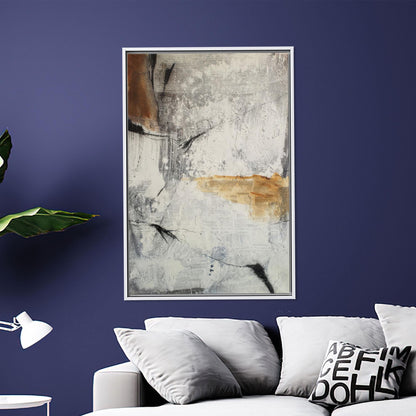 Beige White Abstract Texture Calm Canvas Print