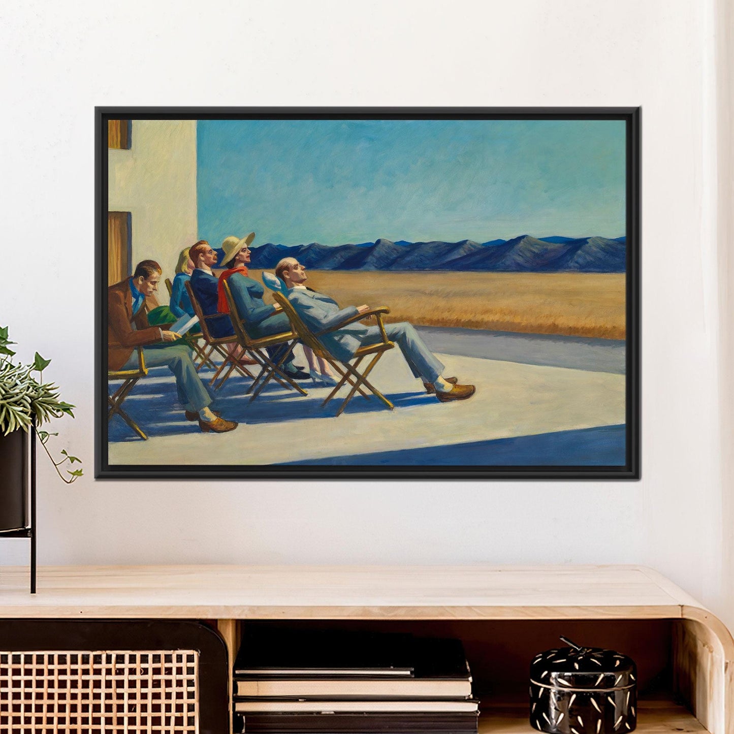 Edward Hopper Style Blue Sky Canvas Print