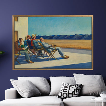 Edward Hopper Style Blue Sky Canvas Print