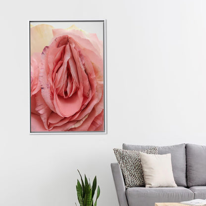 Rose Vagina Nude 3D Effect Canvas Print