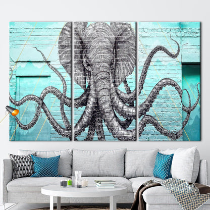 Graffiti Elephant Canvas Print