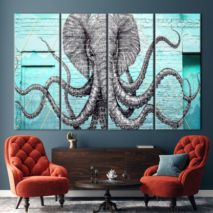 Graffiti Elephant Canvas Print