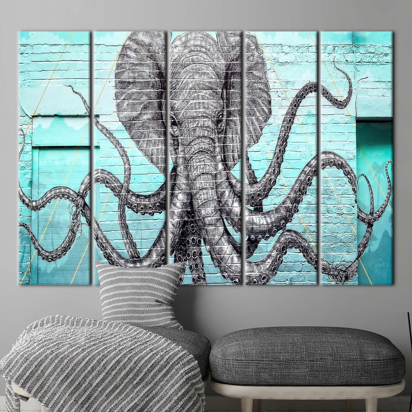 Graffiti Elephant Canvas Print
