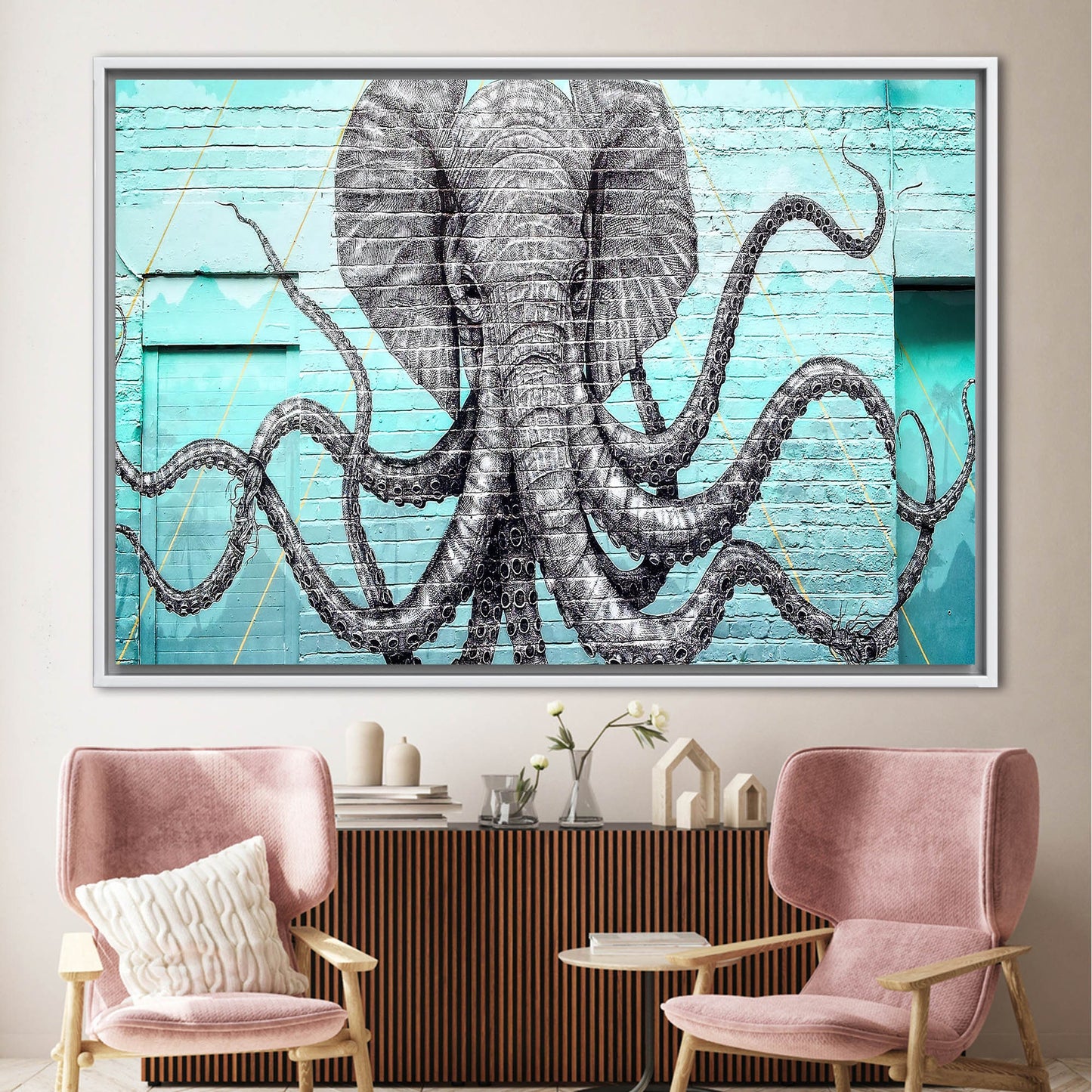 Graffiti Elephant Canvas Print