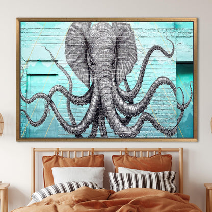 Graffiti Elephant Canvas Print