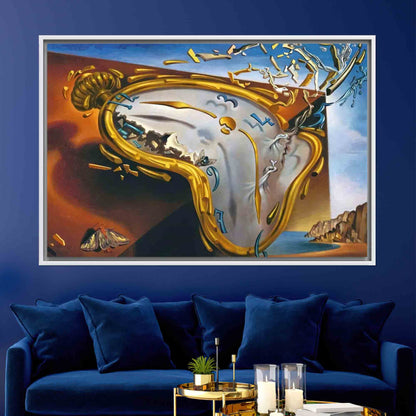 Surrealism Salvador Dali's Clock Explosion Canvas Print