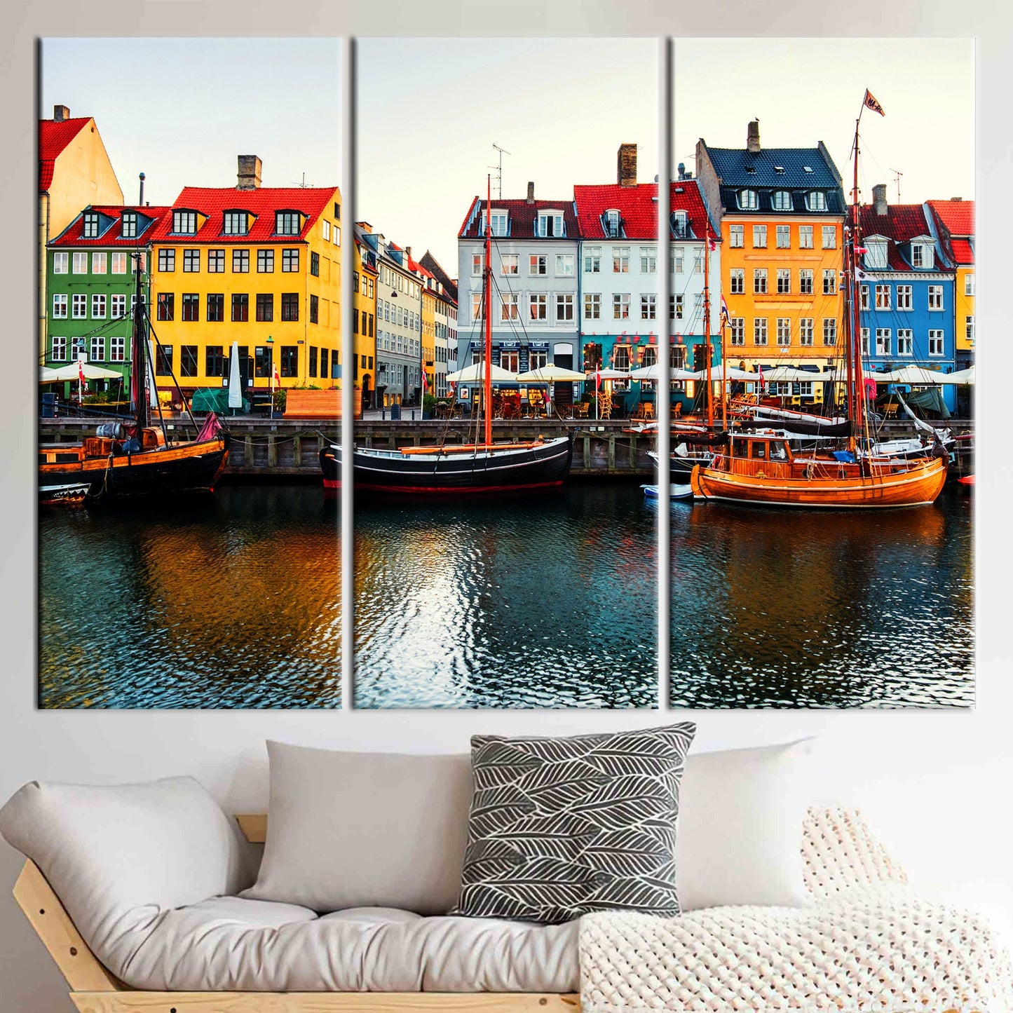 Copenhagen Denmark Nyhavn Cityscape Canvas Print