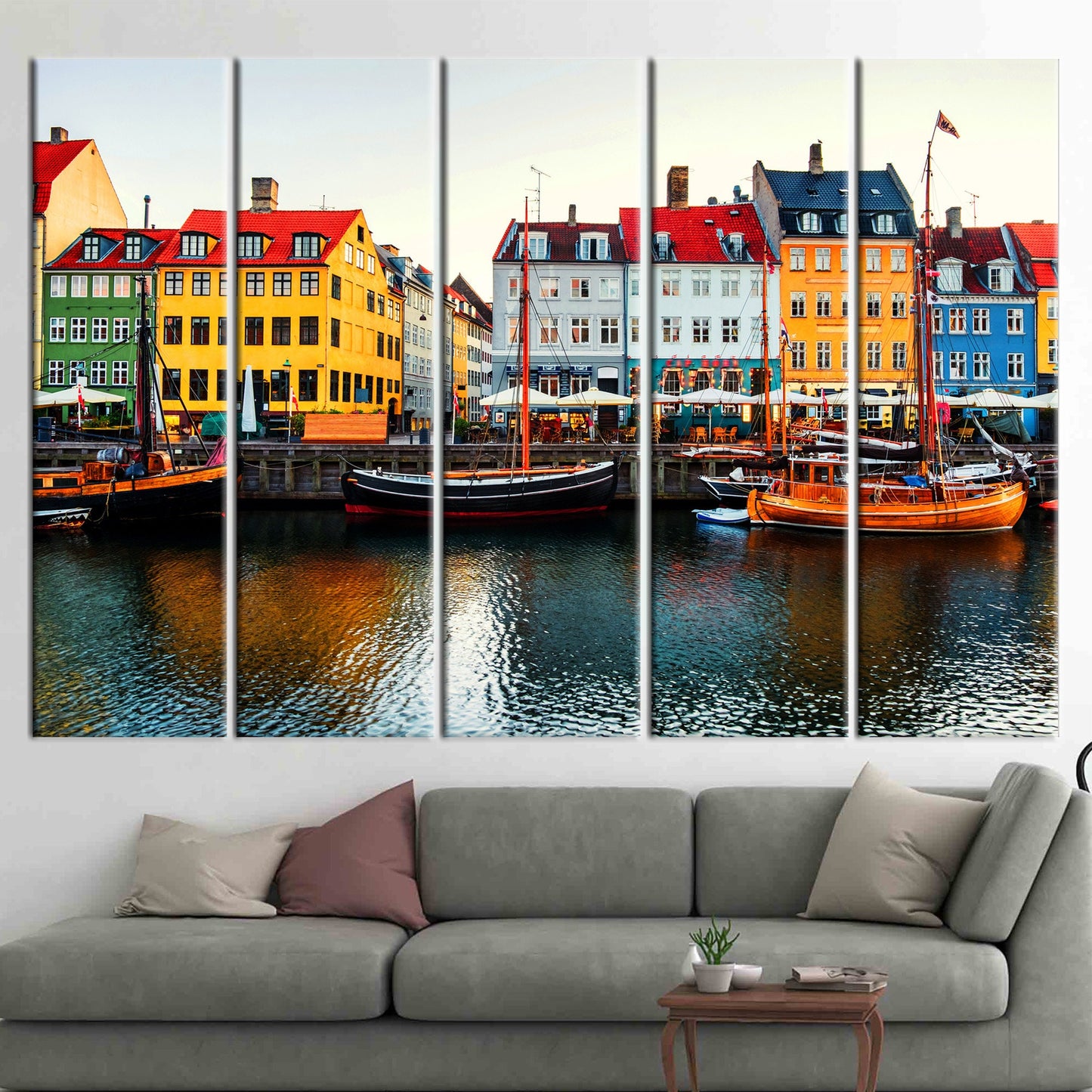Copenhagen Denmark Nyhavn Cityscape Canvas Print