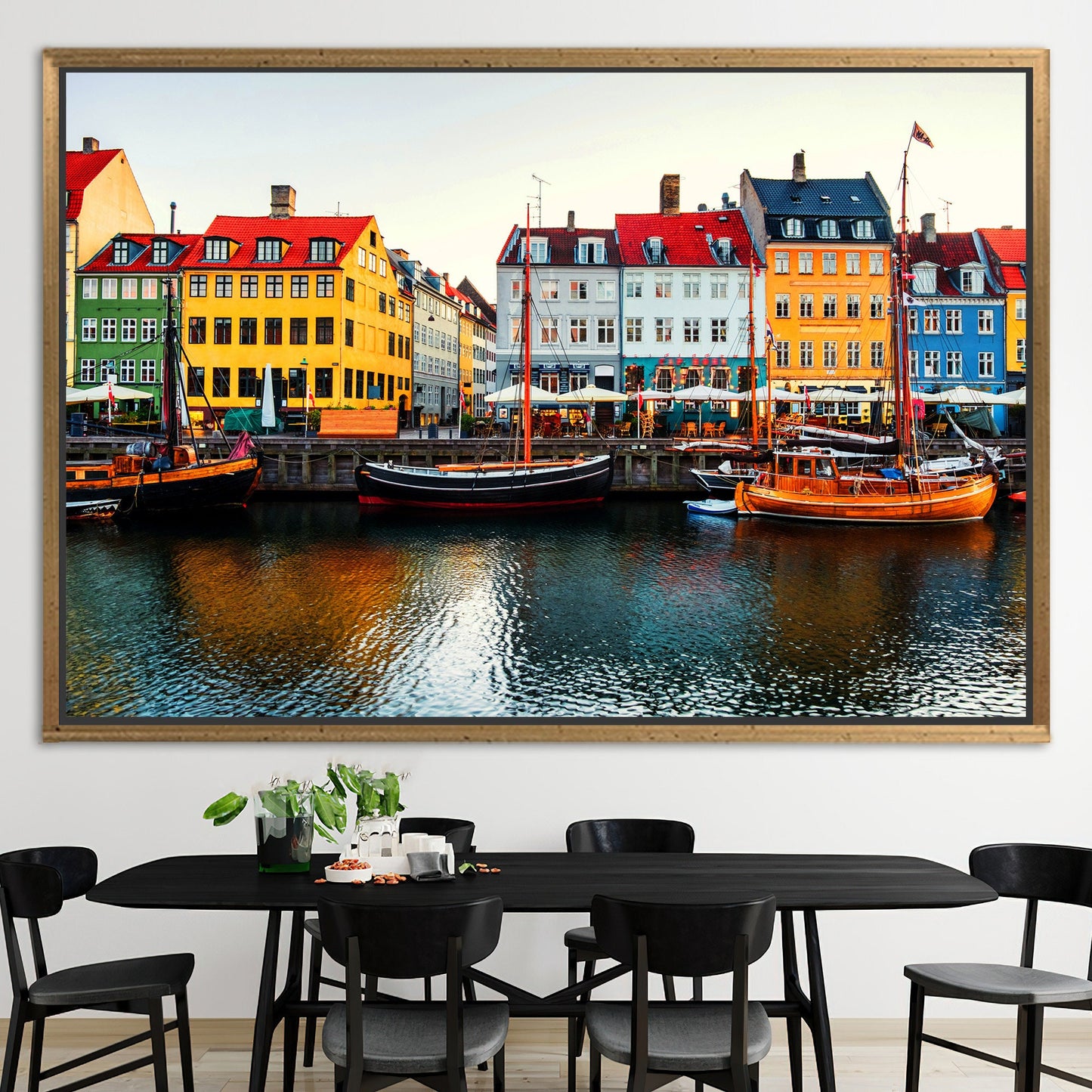 Copenhagen Denmark Nyhavn Cityscape Canvas Print
