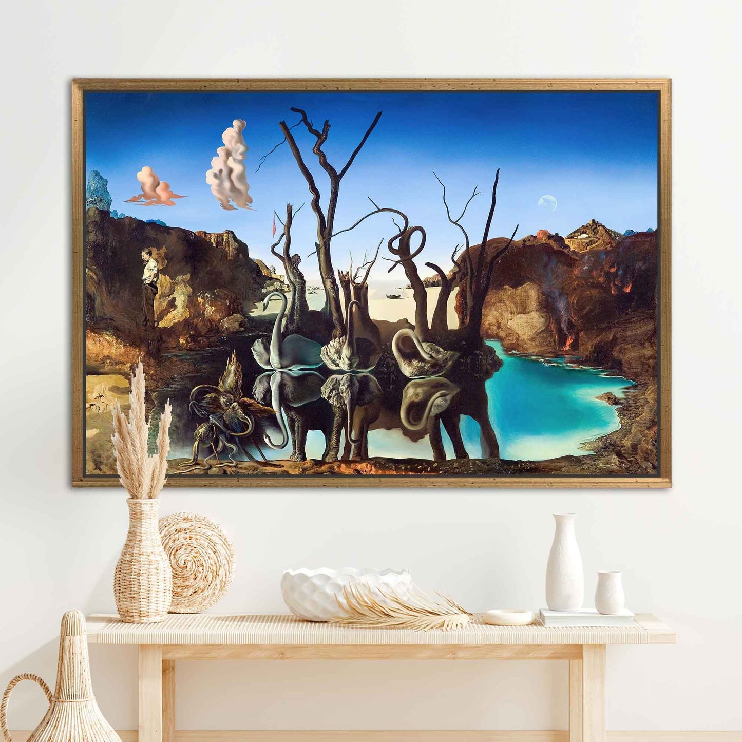 Salvador Dali Swans Reflecting Cisnes Canvas Print