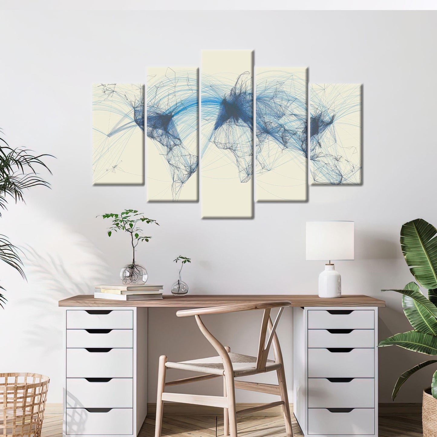 Aviation Map Air Traffic Flight Canvas Print