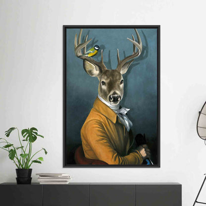 Deer Suit Abstract Canvas Print