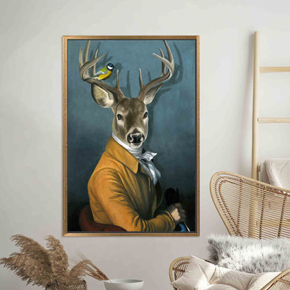 Deer Suit Abstract Canvas Print