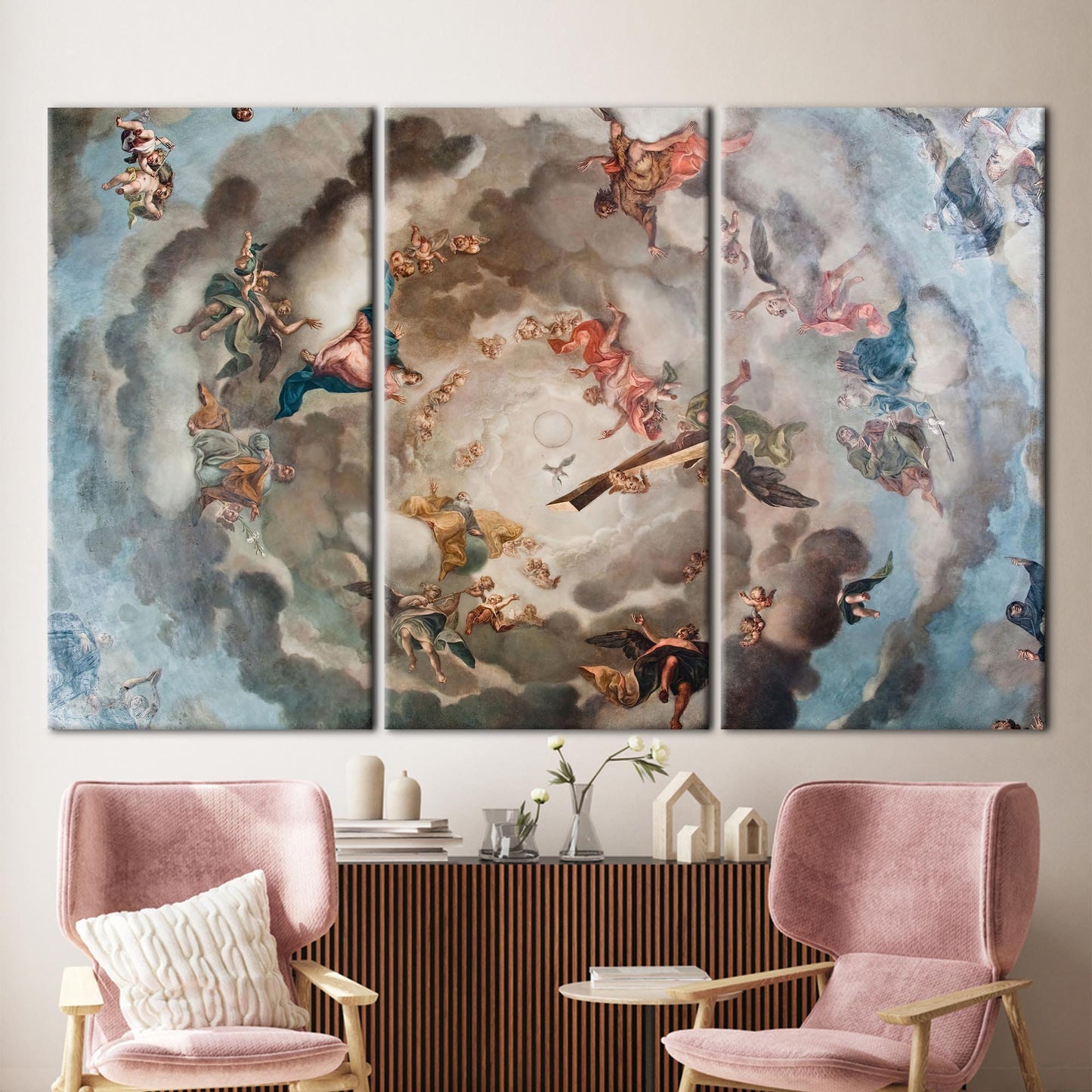 Renaissance Heaven Angel Fresco Canvas Print