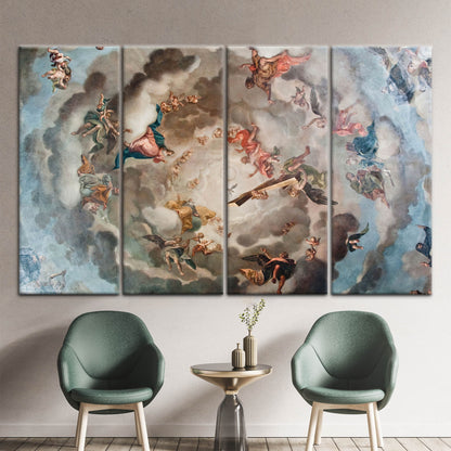 Renaissance Heaven Angel Fresco Canvas Print