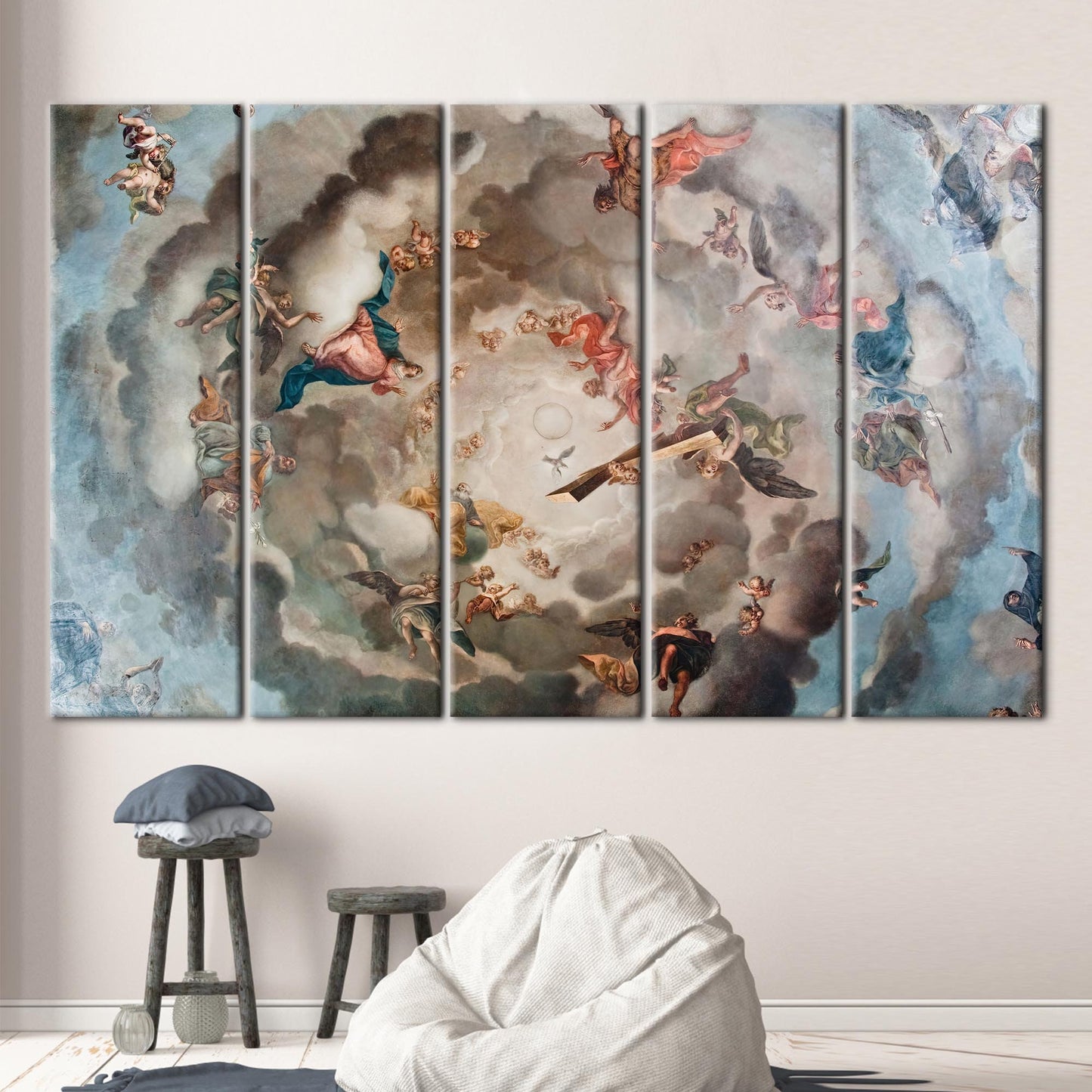 Renaissance Heaven Angel Fresco Canvas Print