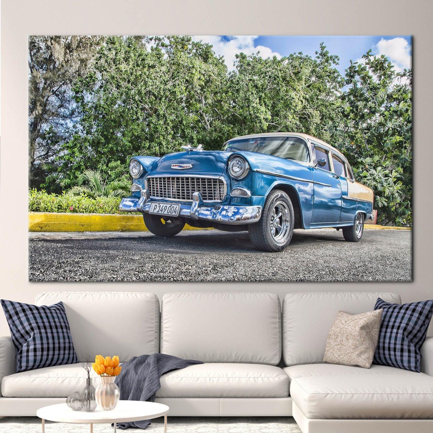 Vintage Car Photo Retro Lover Canvas Print