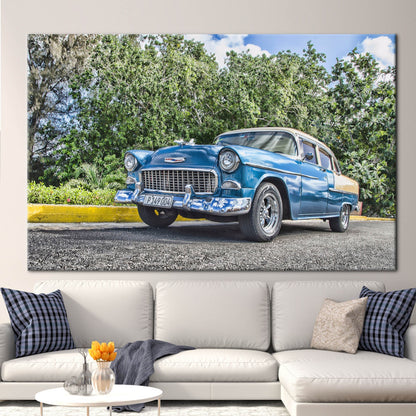 Vintage Car Photo Retro Lover Canvas Print