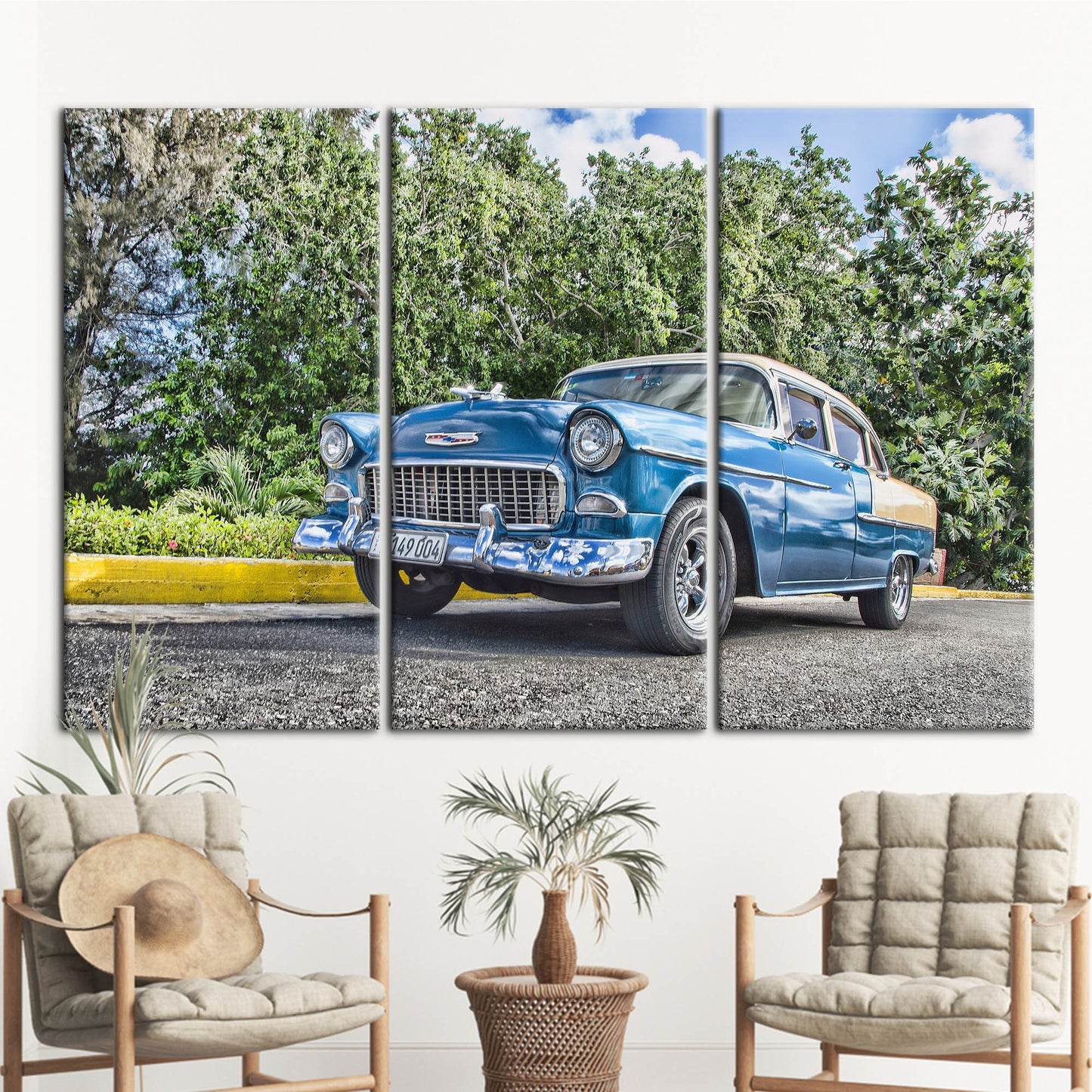Vintage Car Photo Retro Lover Canvas Print