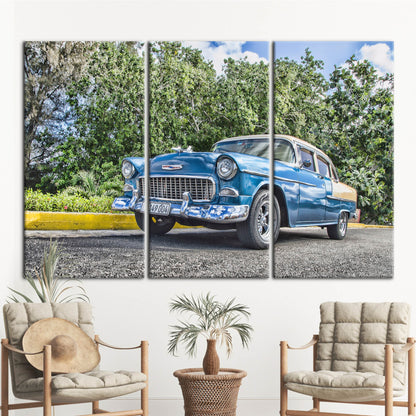 Vintage Car Photo Retro Lover Canvas Print