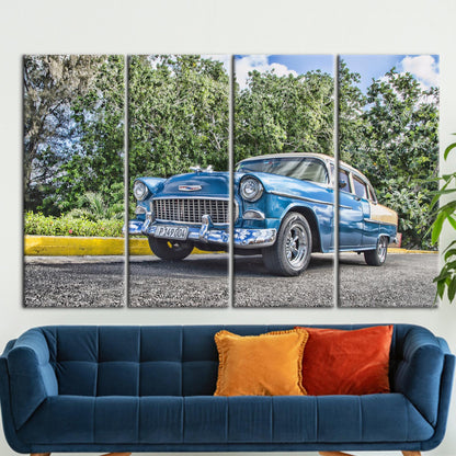 Vintage Car Photo Retro Lover Canvas Print