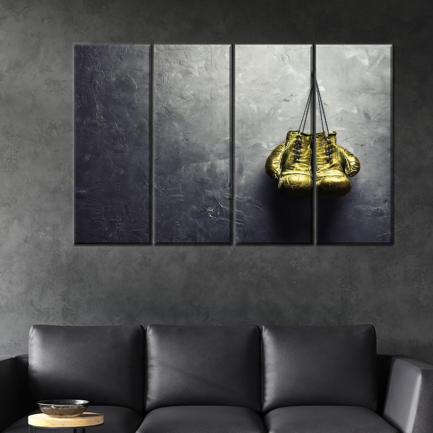 Golden Boxing Gloves Canvas Print