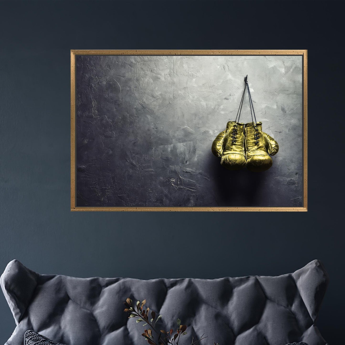 Golden Boxing Gloves Canvas Print