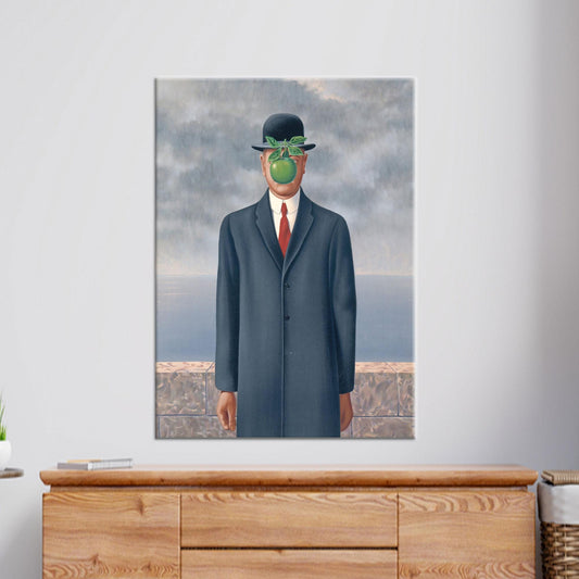 Surreal Canvas Print: The Son Of Man, Man And Apple Poster, Famous 3D Canvas, Personalized Baby Boy