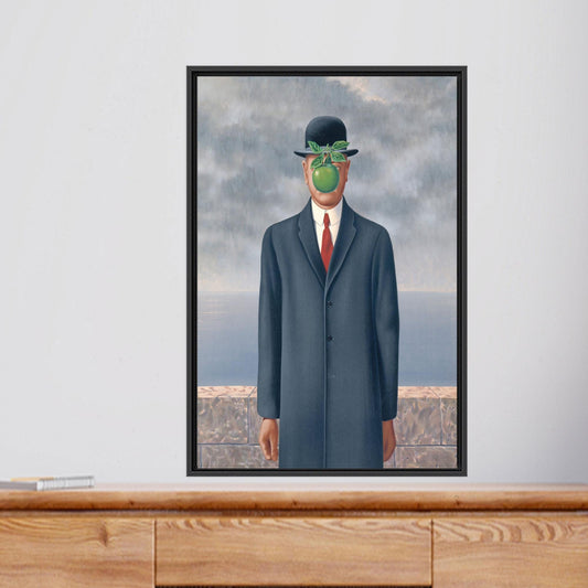Surreal Canvas Print: The Son Of Man, Man And Apple Poster, Famous 3D Canvas, Personalized Baby Boy