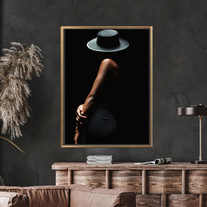 Modern Woman Silhouette Art Canvas Print - Boho Wall Decor, Personalized Gift for Mom