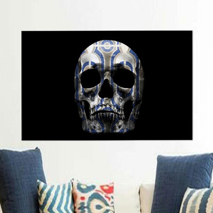 Skull Ornate Pattern Canvas Print