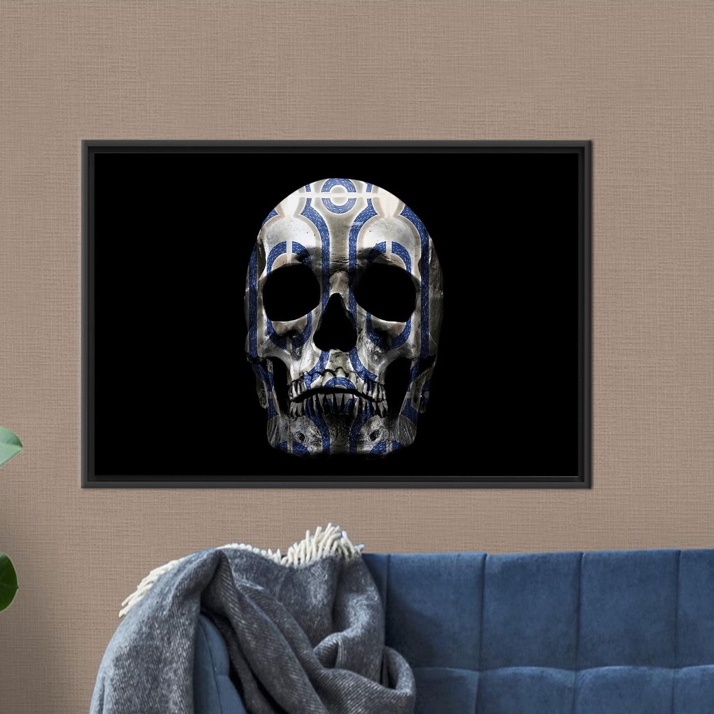 Skull Ornate Pattern Canvas Print