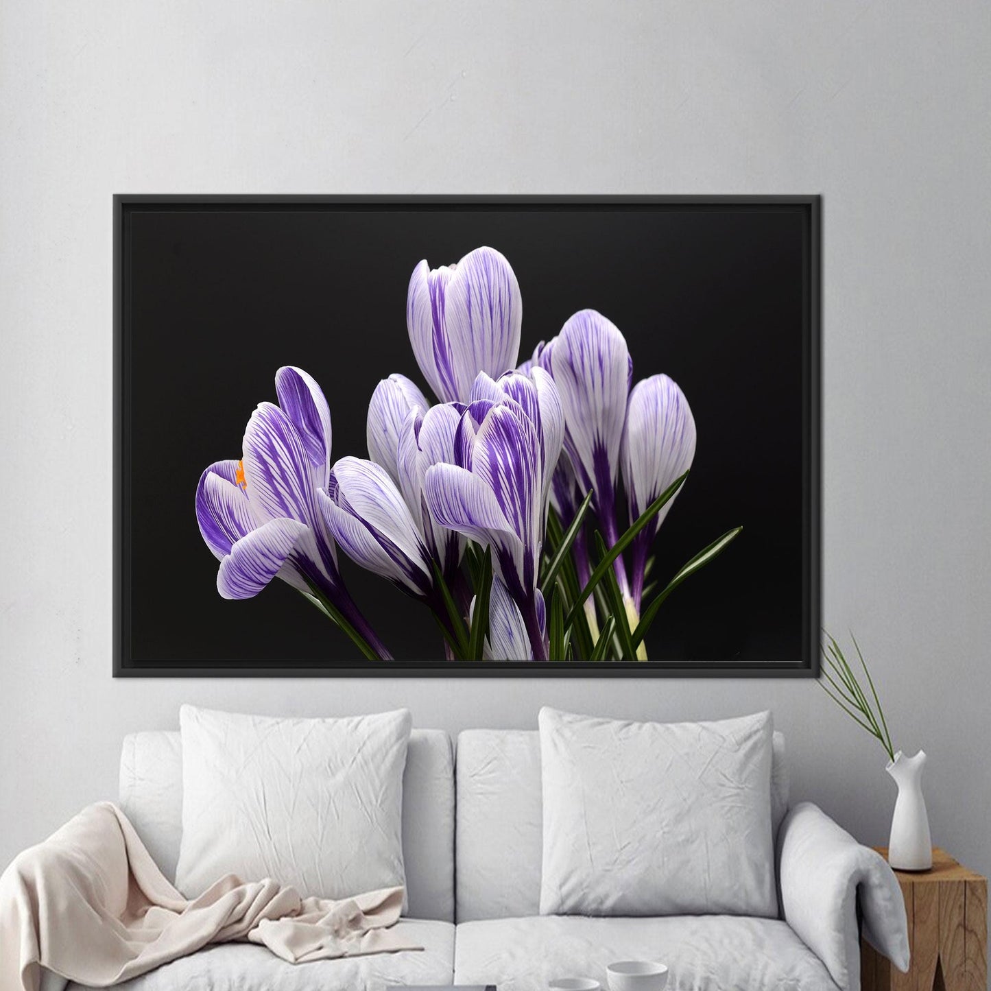 Purple Floral Crocus Canvas Print