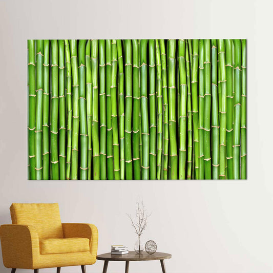 Bamboo Tree Wall Hanging Canvas, Farmhouse Decor, Nature Plant Art, Personalized Baby Girl Gift, 3D