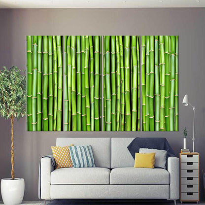 Bamboo Tree Wall Hanging Canvas, Farmhouse Decor, Nature Plant Art, Personalized Baby Girl Gift, 3D