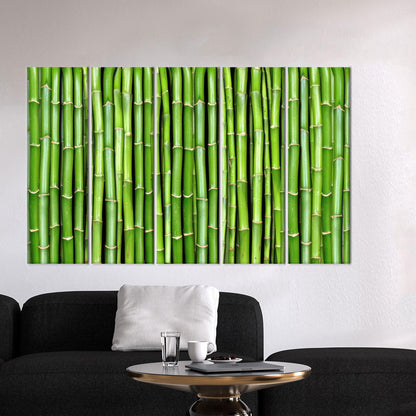 Bamboo Tree Wall Hanging Canvas, Farmhouse Decor, Nature Plant Art, Personalized Baby Girl Gift, 3D