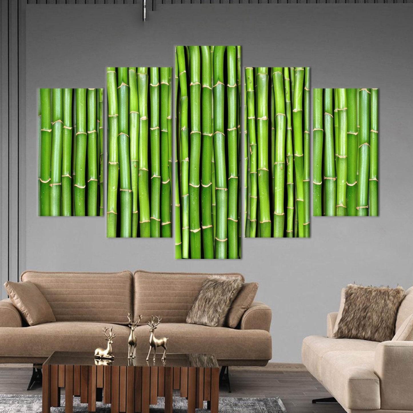 Bamboo Tree Wall Hanging Canvas, Farmhouse Decor, Nature Plant Art, Personalized Baby Girl Gift, 3D