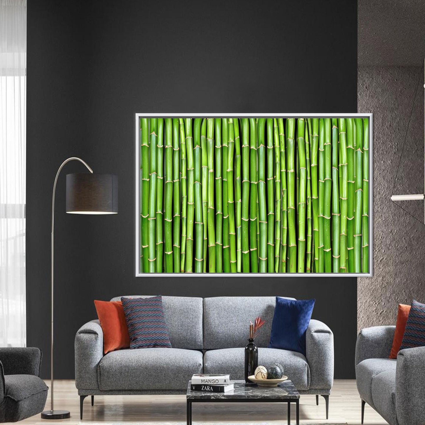 Bamboo Tree Wall Hanging Canvas, Farmhouse Decor, Nature Plant Art, Personalized Baby Girl Gift, 3D