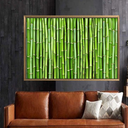 Bamboo Tree Wall Hanging Canvas, Farmhouse Decor, Nature Plant Art, Personalized Baby Girl Gift, 3D