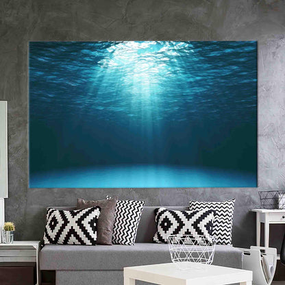 Sun Rays Underwater Coastal Landscape Canvas Print