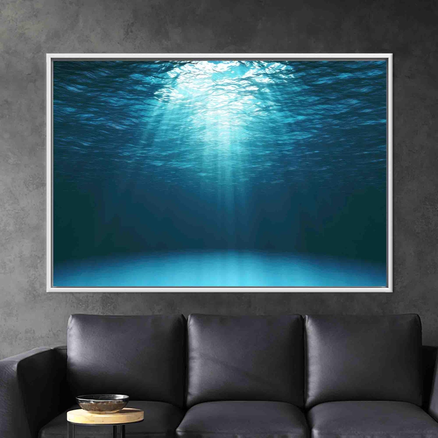 Sun Rays Underwater Coastal Landscape Canvas Print