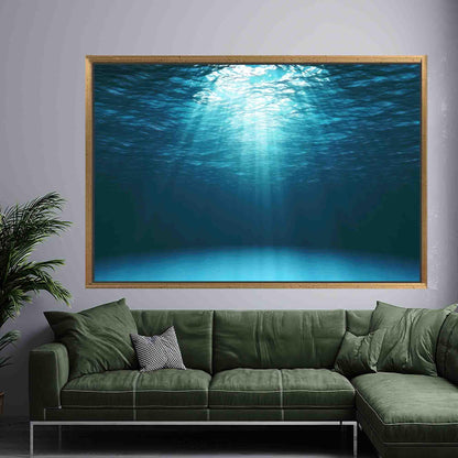 Sun Rays Underwater Coastal Landscape Canvas Print