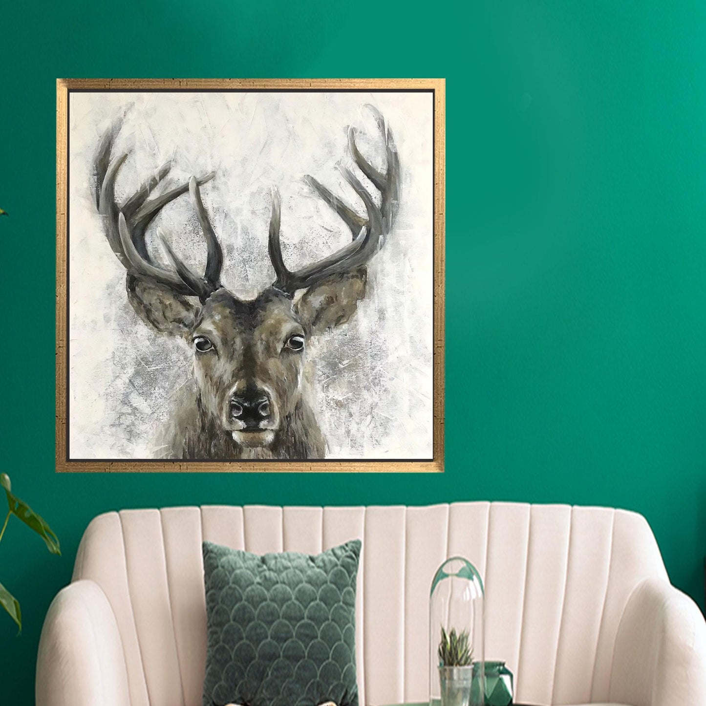 Minimalist Deer Bridesmaid Canvas Print