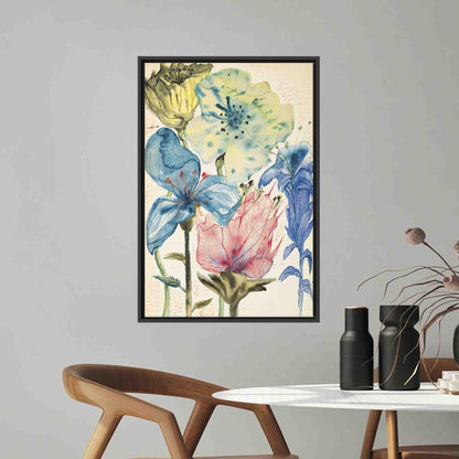 Elegant Floral Canvas Wall Art - Printed Canvas Decor for Home, Personalized Wedding Gift