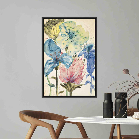 Elegant Floral Canvas Wall Art - Printed Canvas Decor for Home, Personalized Wedding Gift