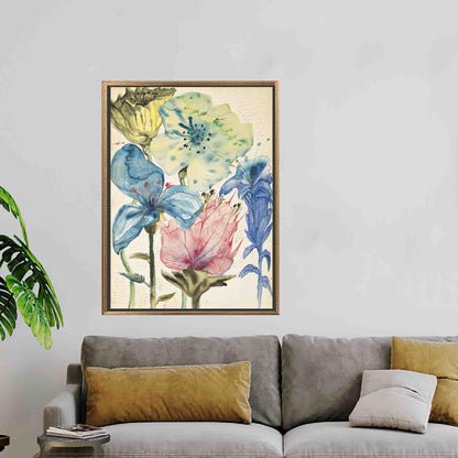 Elegant Floral Canvas Wall Art - Printed Canvas Decor for Home, Personalized Wedding Gift