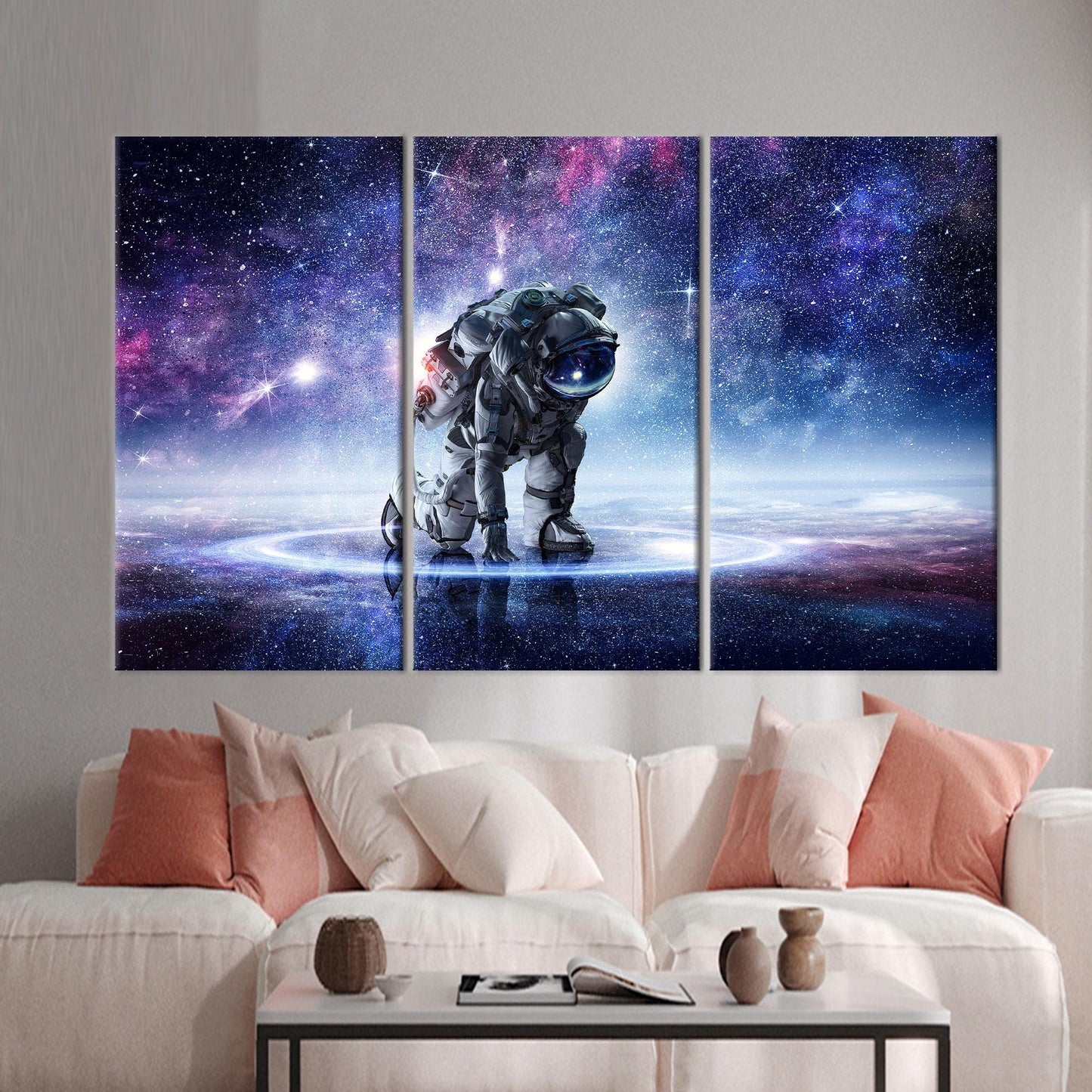 Astronaut Landing Canvas Decor: Printed Artwork for Astronaut Lovers, Kitchen Wall Art