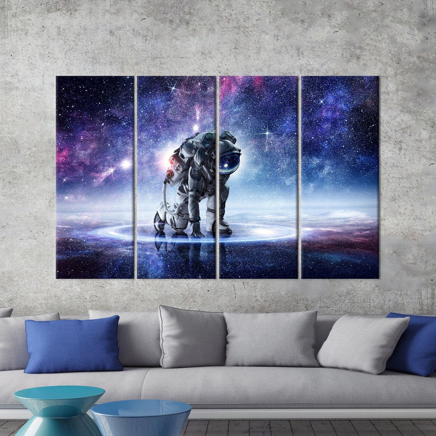 Astronaut Landing Canvas Decor: Printed Artwork for Astronaut Lovers, Kitchen Wall Art